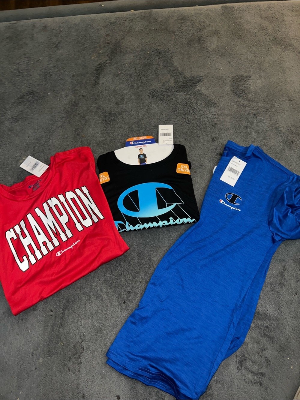 NWT 3 Champion tees (XXL 18/20)